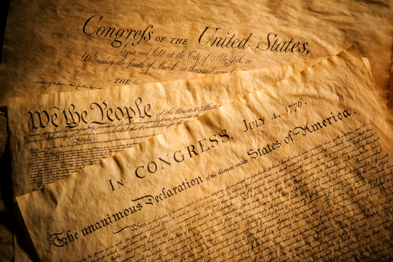 U.S. Constitution, Declaration of Independence and Bill of Rights